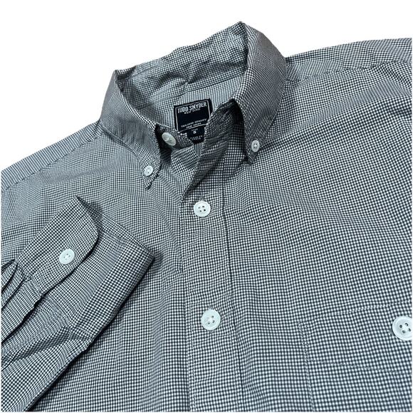 Todd Snyder Shirt Sz Small Grey Micro Check Plaid Button Down Cotton Long Sleeve - Picture 1 of 9